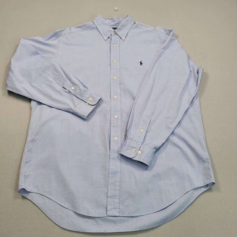 Ralph Lauren Classic Fit Mens Light‎ Blue Oxford Button Down Shirt 16.5 34/35